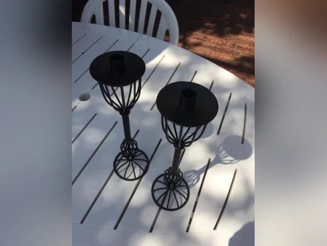 PAIRE DE CHANDELIERS POUR CHANDELLE / CANDLESTICK PAIR thumbnail 2