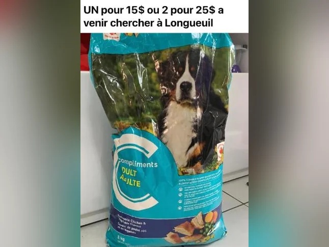 Nourriture chiens 1 pour 15 ou 2 sac pour 25$