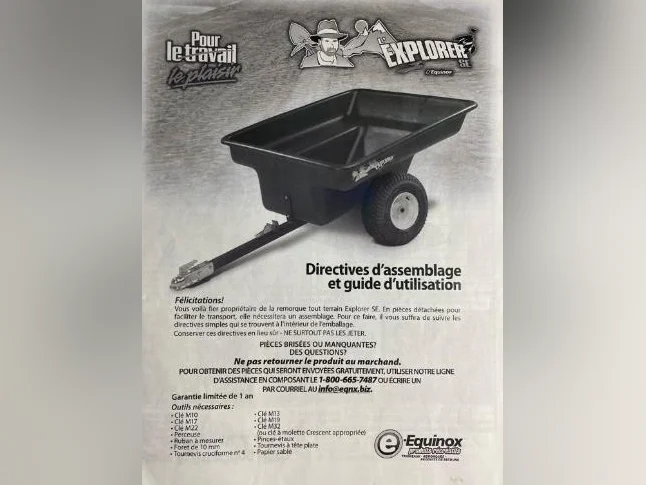 Remorque pour VTT ou Tracteur