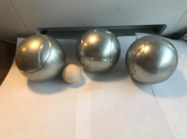 Set de 3 boules de pétanque NEUVE en acier inoxydable
