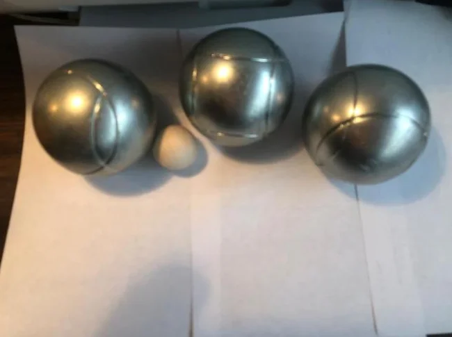 Set de 3 boules de pétanque NEUVE en acier inoxydable thumbnail 2