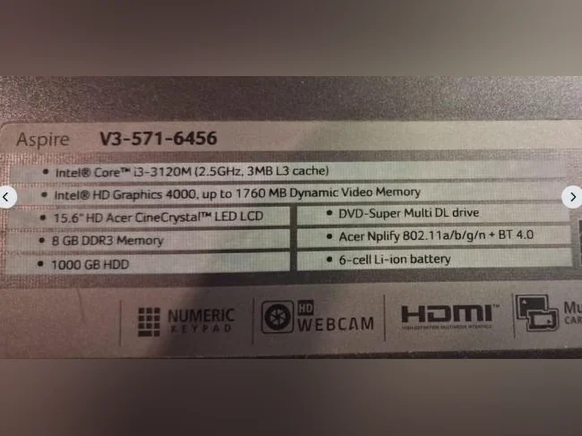 Ordinateur Portable ACER 15.6"
