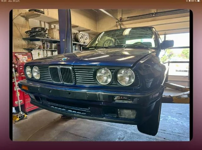BMW convertible 325I 1991 bleue thumbnail 7