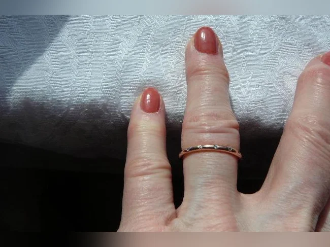 JONC éternité , PANDORA ,argent sterling , plaqué OR rose ( 7.5 ) thumbnail 3