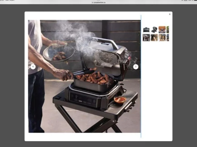 Barbecue Ninja fumoir Air fryer avec support thumbnail 2