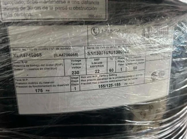 Compresseur d’air stationnaire Airtek – 5 HP – 60 gallons – 240 V (Neuf, encore emballé) thumbnail 3