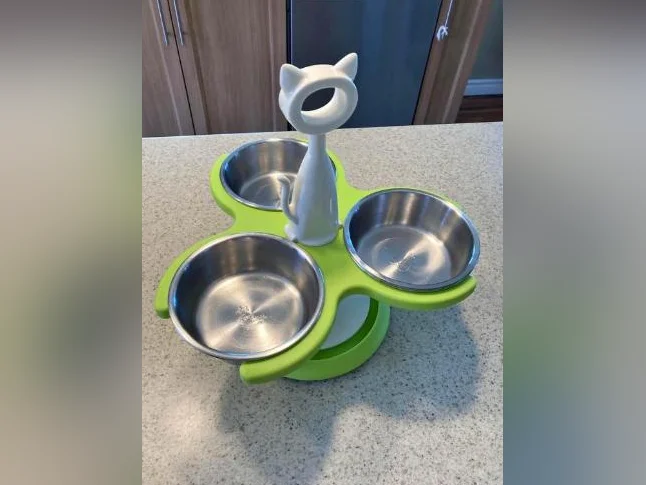 Catswall Design - Support à 3 bols surélevés (Raised 3 bowls) thumbnail 2