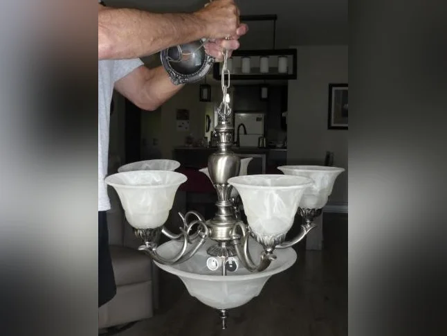 Ensemble de 2 luminaires haut de gamme en nickel brossé OU à vendre séparément thumbnail 2