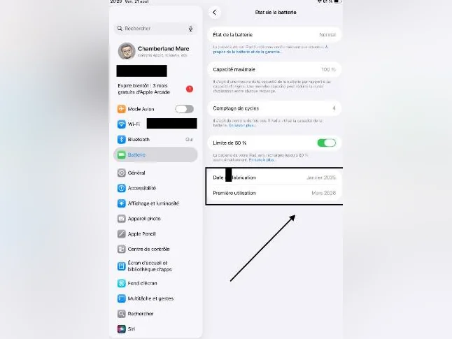 iPAD A16 (modèle le plus récent), encore sous garantie thumbnail 5