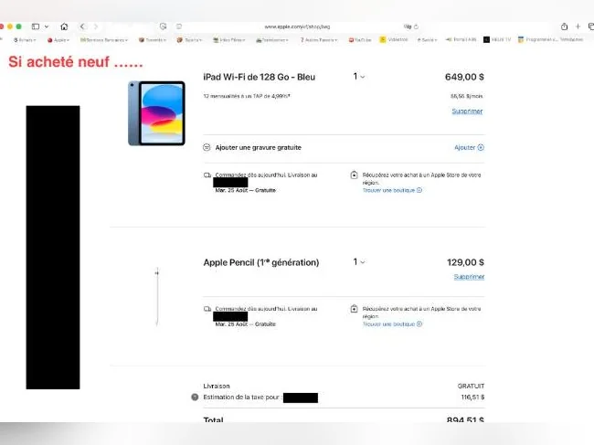 iPAD A16 (modèle le plus récent), encore sous garantie thumbnail 6
