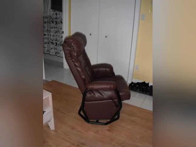 FAUTEUIL EN CUIR, BERÇANT, PIVOTANT, INCLINABLE, DE MARQUE PEL thumbnail 2