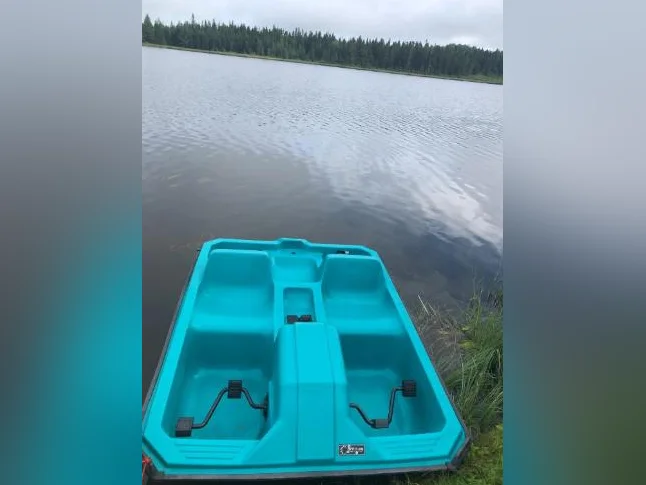 Petit chalet au bord d'un lac naturel tranquille ensemencé de truites thumbnail 10