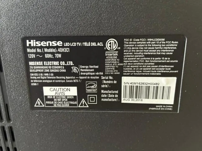 Téléviseur Hisense 40 po pour montage mural thumbnail 3