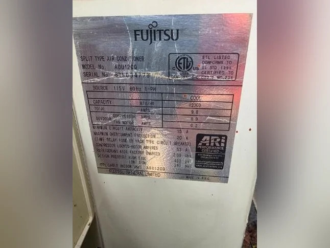 AIR CLIMATISÉ FUJITSU AVEC COMPRESEUR thumbnail 4