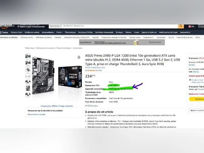 ASUS – Z490-P PRIME - LGA1200 - INTEL (10e GENERATION) – ATX (MOTHERBOARD) thumbnail 2