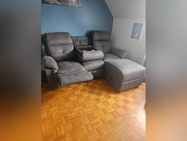 Sofa inclinable 3 places avec rangements thumbnail 3