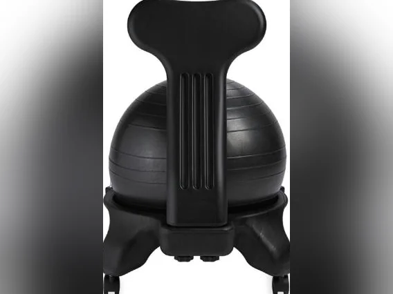 Gaiam - Chaise avec ballon d'exercice d'équilibre noir thumbnail 6