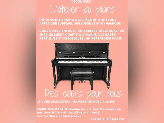 Cours de piano pour débutant!!
