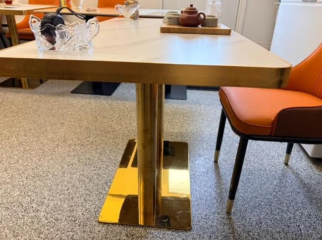 24x48 dining table, sinter stone top with steel base. $340 thumbnail 3