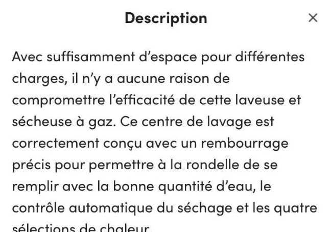 Laveuse électrique/sécheuse gaz GE 2023 thumbnail 2