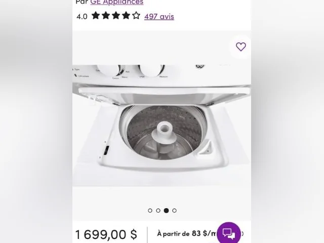 Laveuse électrique/sécheuse gaz GE 2023 thumbnail 6