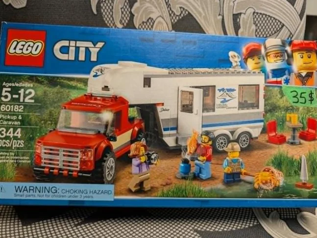 lego 60182 city la camionnette pickup et la caravane 344 pièces