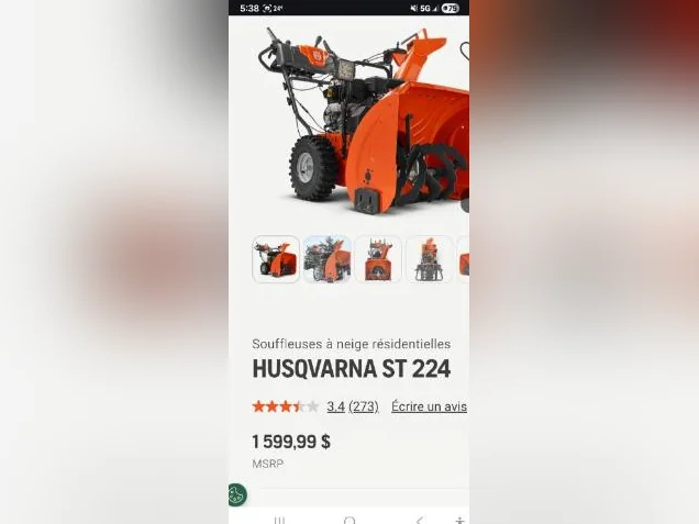 Souffleuse husquavarna