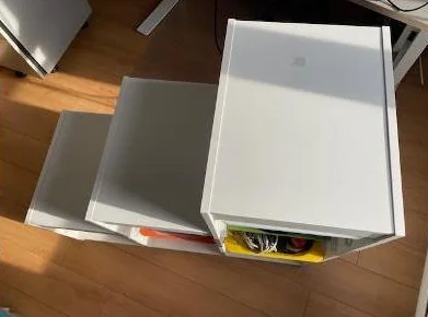 Meuble IKEA Trofast avec boites pour ranger blanc thumbnail 3