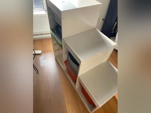 Meuble IKEA Trofast avec boites pour ranger blanc thumbnail 2