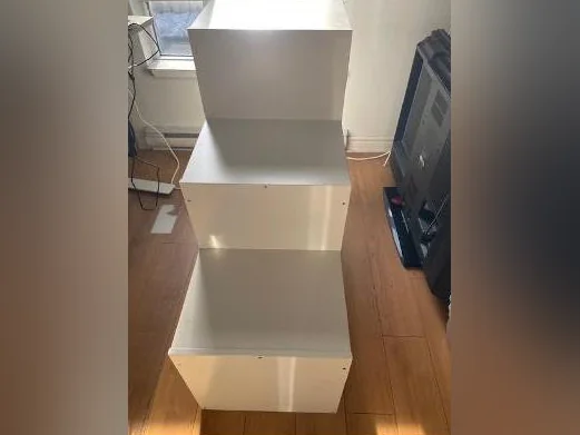Meuble IKEA Trofast avec boites pour ranger blanc