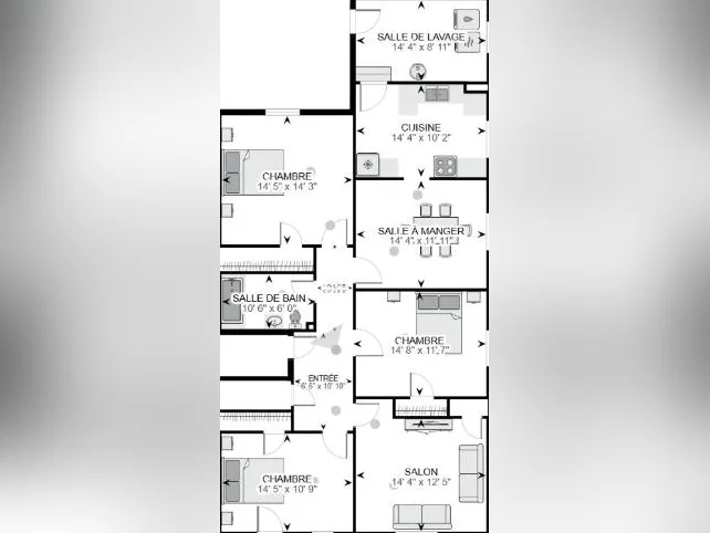 2300$ - 4 chambres, semi-meublé, superbe emplacement thumbnail 10