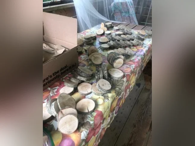 Plus de 100 rondelles de bois 3po à 5$ chacune