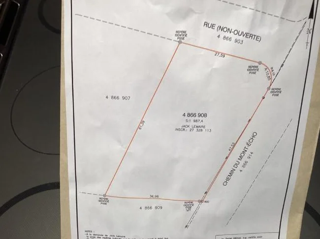 Terrain a vendre/ land for sale ch du Mont Echo