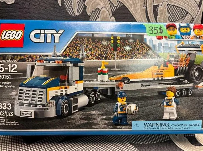 lego 60151 city le transporteur du dragster 333 pièces