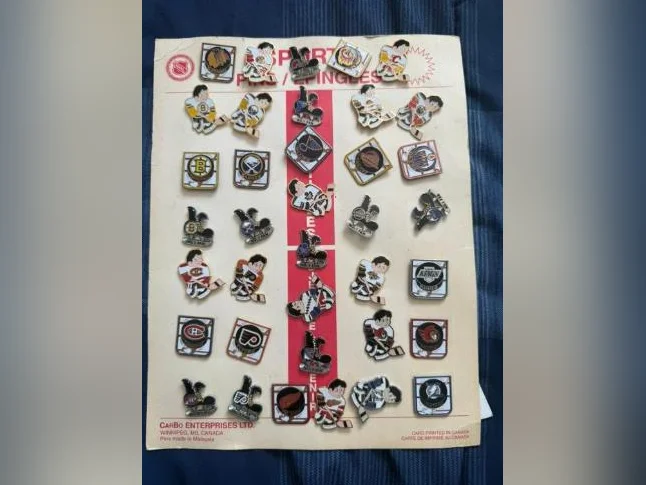 Collection 37 pins de hockey vintage
