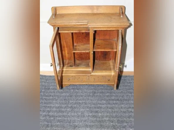 Pharmacie antique (1940) adorable en bois, A1. thumbnail 3