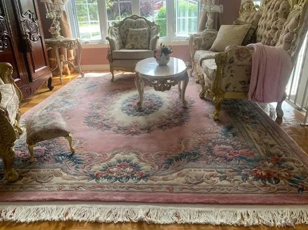 Deux magnifiques tapis en laine Aubusson 8x10 thumbnail 3