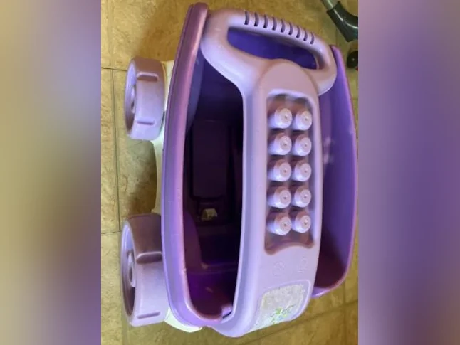 Chariot Megabloks mauve avec blocs et rangement : jouets pour bébés/enfants 6 mois à 4 ans