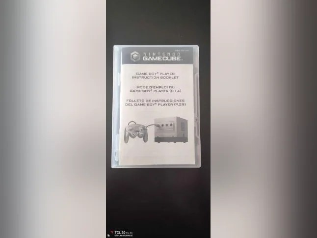 Disque de démarrage & mode d'emploi Nintendo GameCube Game Boy Player Start-Up Disc & instruction booklet