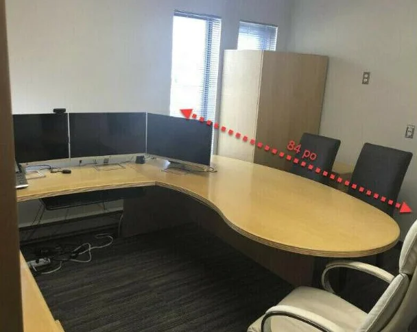 Très gros bureau en érable avec lumière intégrée 5 morceaux thumbnail 2
