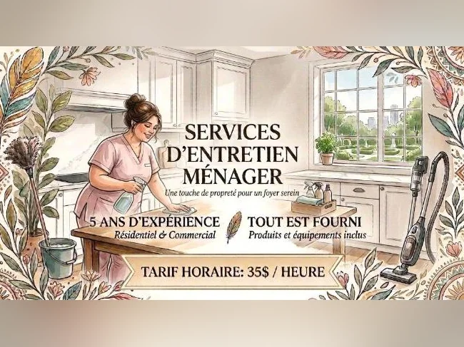 Femme de ménage/Entretien menager