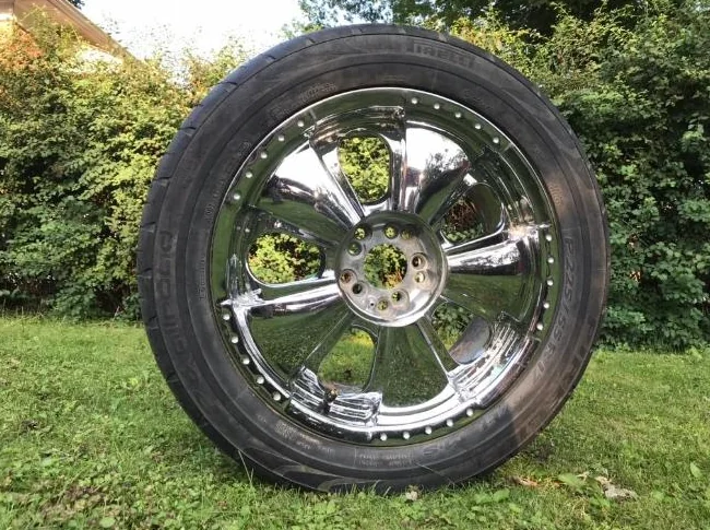 4x "KRUZ K14 ZEN" Polished Chrome 17" Mag Wheels 5x100/5x114.3mm