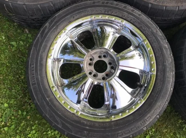 4x "KRUZ K14 ZEN" Polished Chrome 17" Mag Wheels 5x100/5x114.3mm thumbnail 7