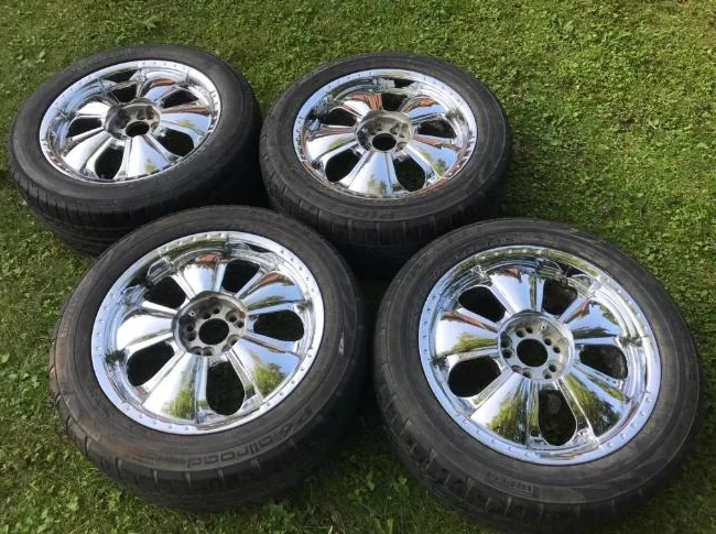 4x "KRUZ K14 ZEN" Polished Chrome 17" Mag Wheels 5x100/5x114.3mm thumbnail 2