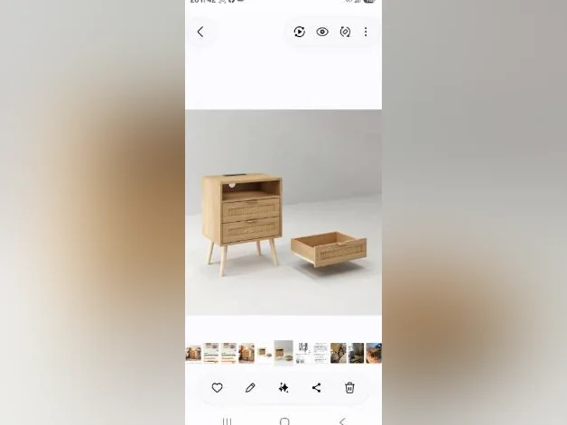 Table de chevet en bois (chêne) thumbnail 4