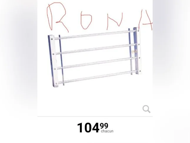 Barreaux antivol (2) avec clés pour fenêtre de sous-sol, 85$ pour 2 thumbnail 2