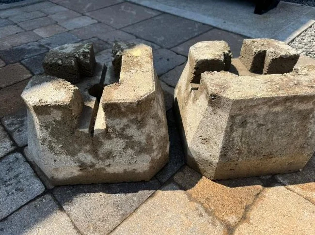 D-Bloc en béton pour poteau de 4 pouces