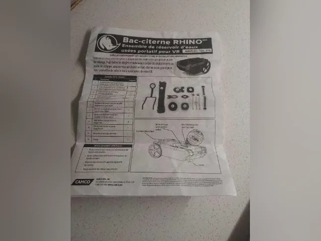 Pièces de raccordements pour Bac-citerne RHINO de 15 et 21 gal (US)