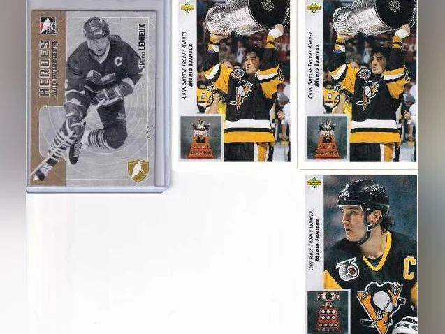 LOT DE 13 CARTES MARIO LEMIEUX 1985-86 OPC STICKER # 97 RECRUE + thumbnail 3