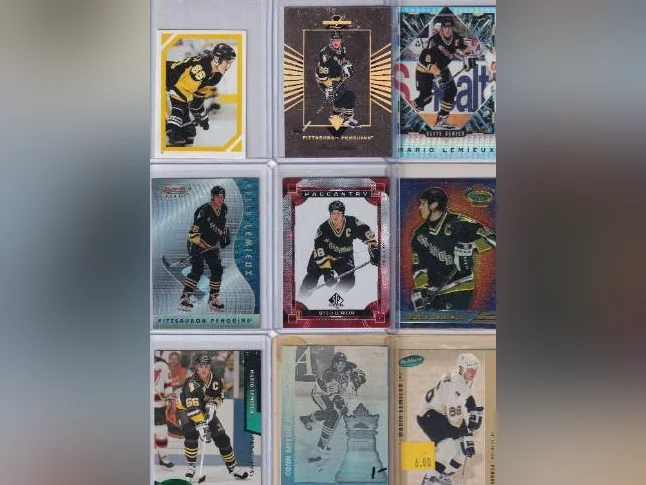 LOT DE 13 CARTES MARIO LEMIEUX 1985-86 OPC STICKER # 97 RECRUE +